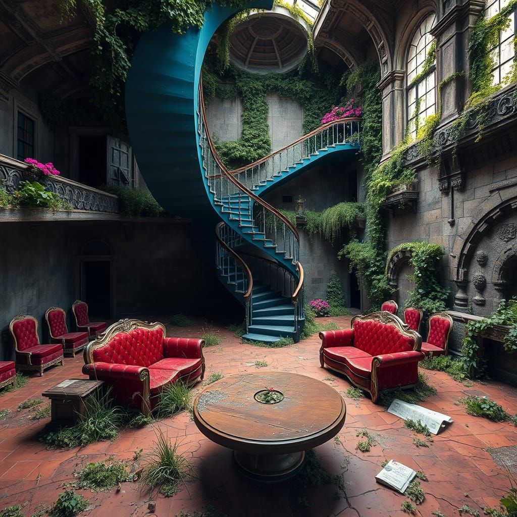 Abandoned Theater's Fading Grandeur