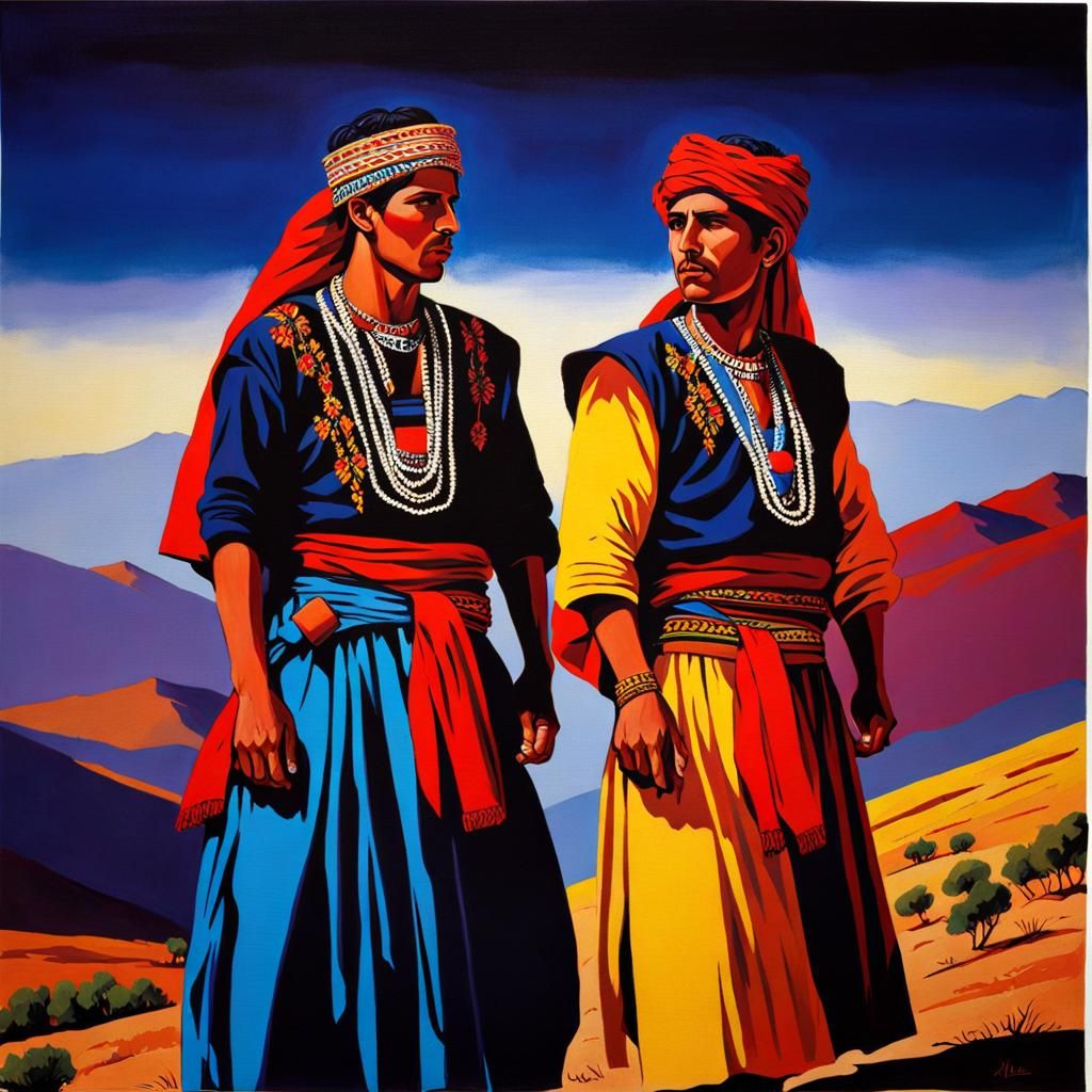 Kabyle Berbers in the Atlas Mountains Painting
