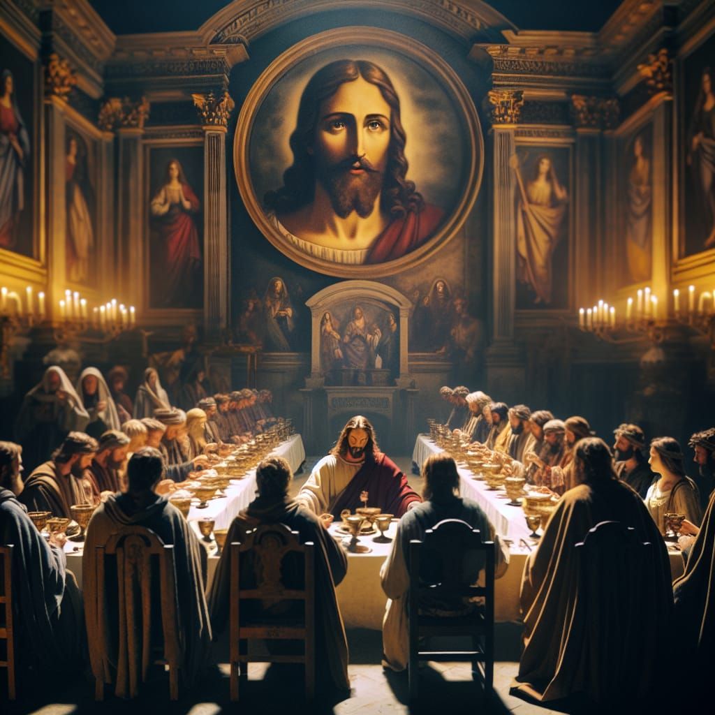 Jesus' Last Supper: Cinematic Film Still