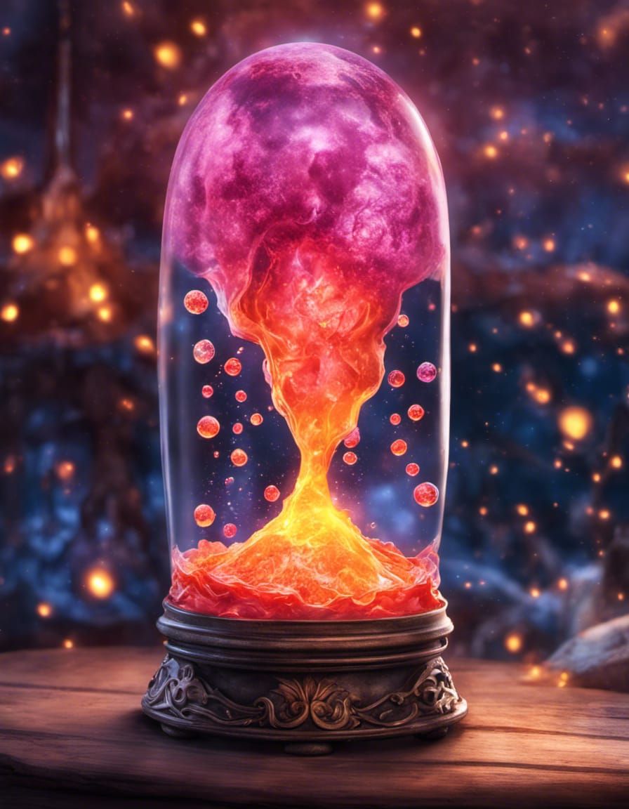 Magic Winner's Trophy Lava Lamp with Runes