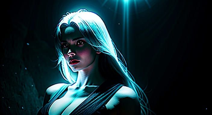 Ethereal Snow Woman Frozen in Time