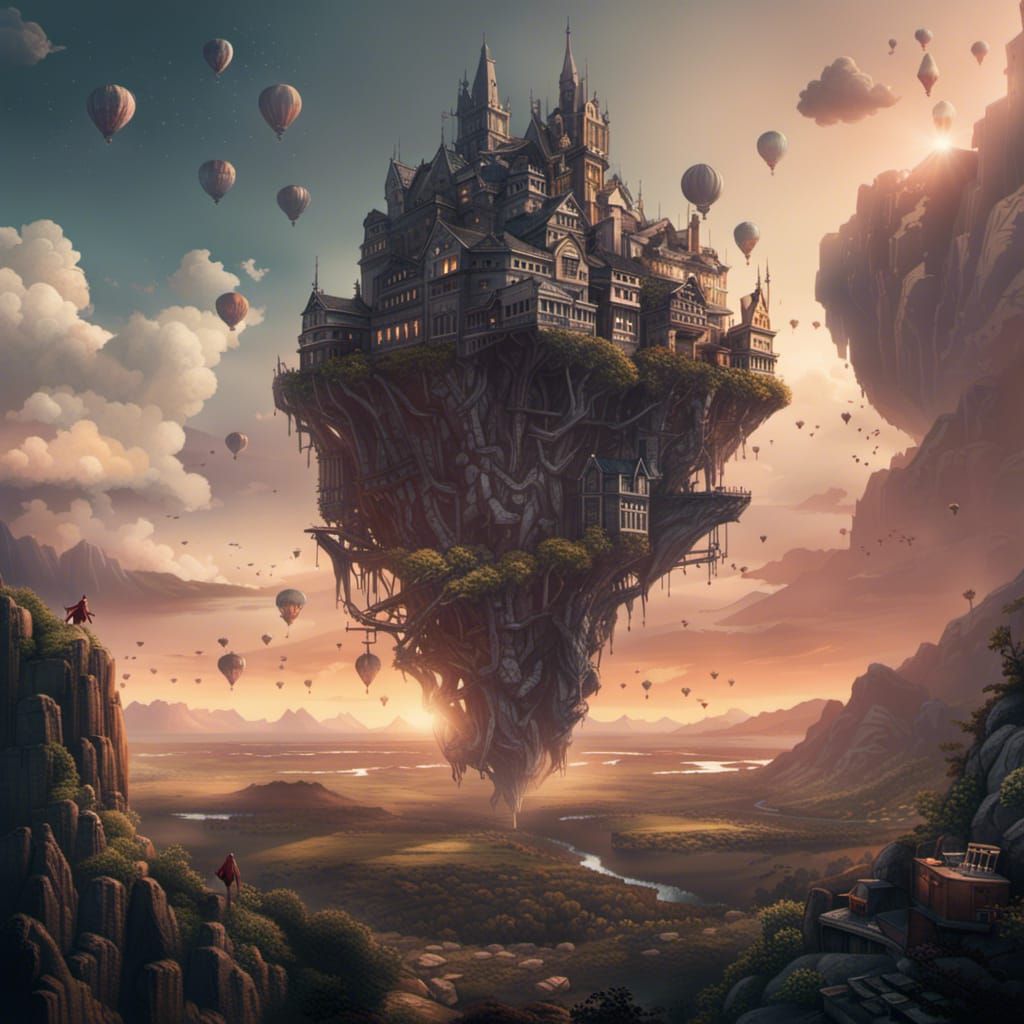 Epic Castle Digital Matte Painting