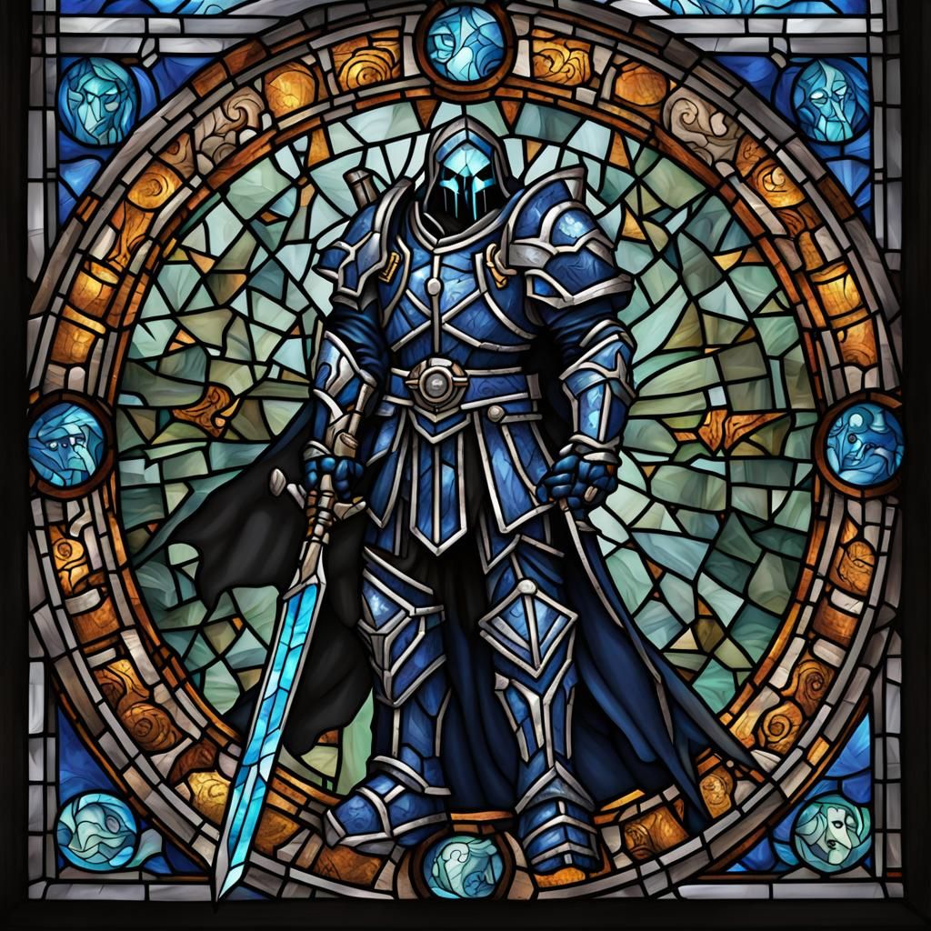 Stained Glass Death Knight Illustration
