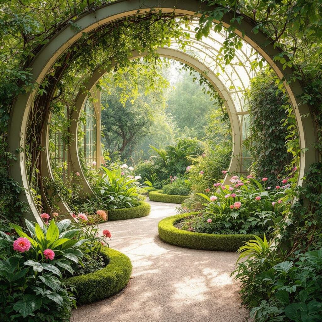 Art Nouveau Garden Design With Organic Curves