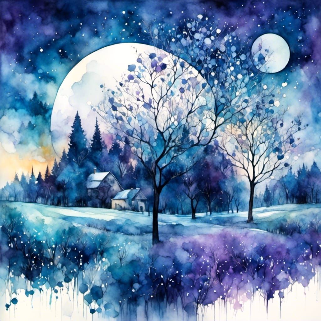 Captivating Liquid Ink Style Illustration