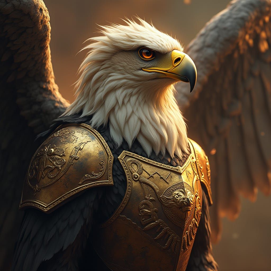 Cosmic Eagle with Lion Helmet, Armor of God