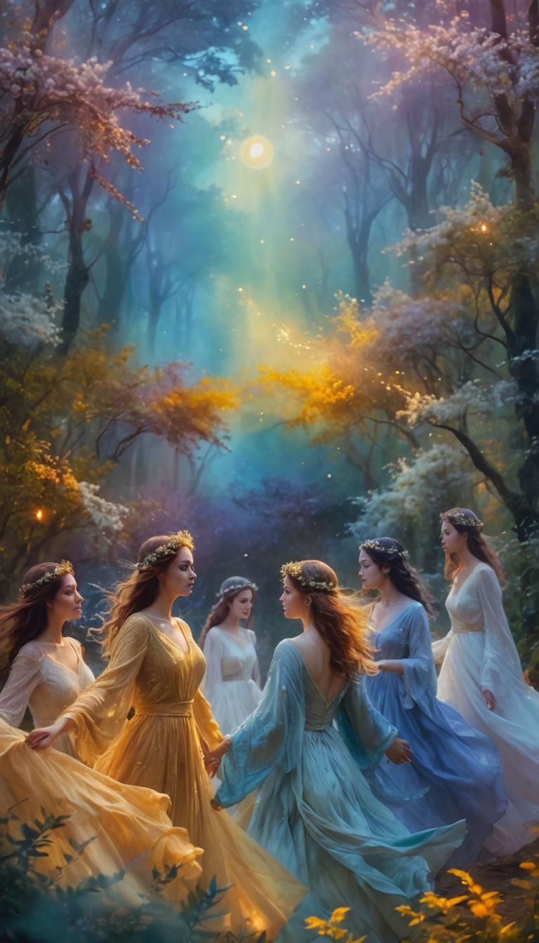 Ethereal Fantasy Art: Women in a Mystical Setting