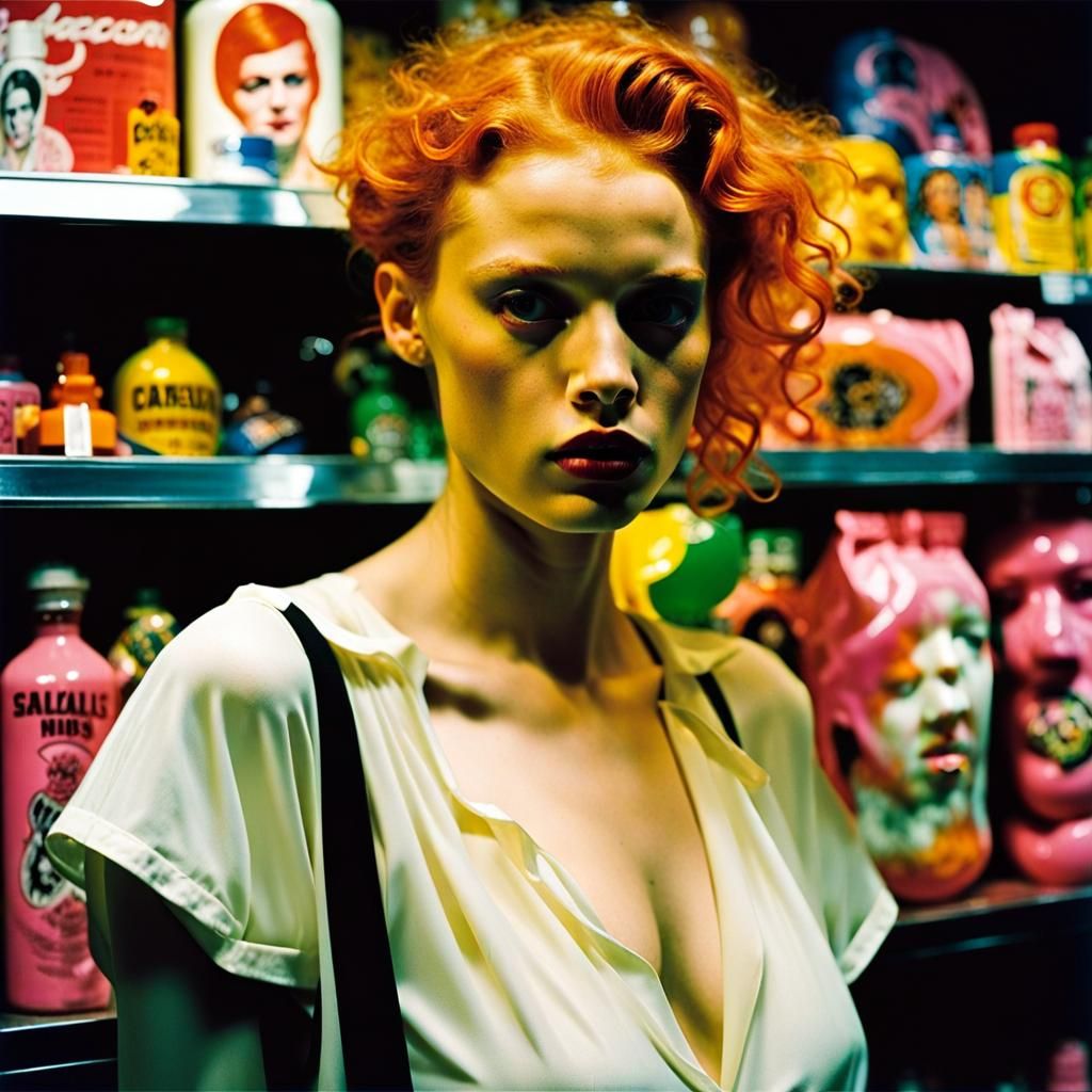 Sinister Portrait in Toy Store, Thriller Aesthetic