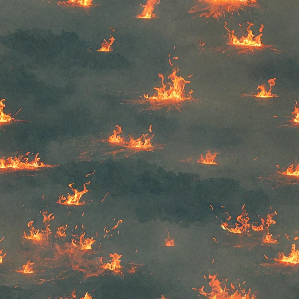 Smoke and Fire Landscape: AI Generated Art