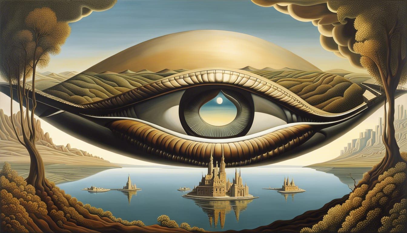“Surrealism in the eye of Kay Sage AImagined by Salvador Dali (1)”