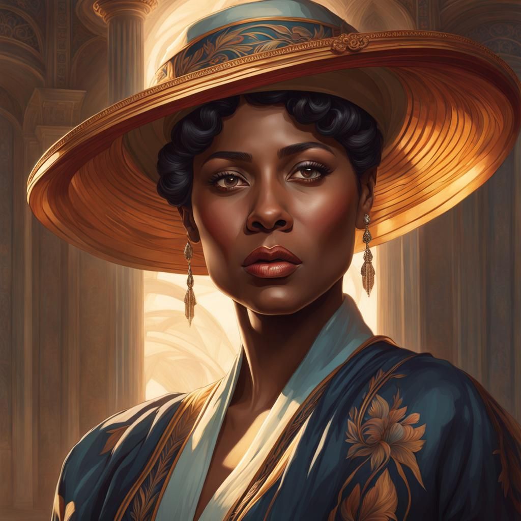 Detailed Portrait in Early 20th Century Style