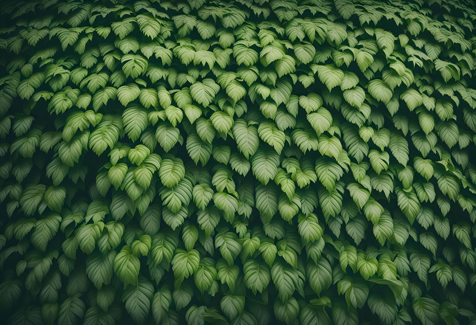 Minimalist Green Leaf Design in Cinematic Style