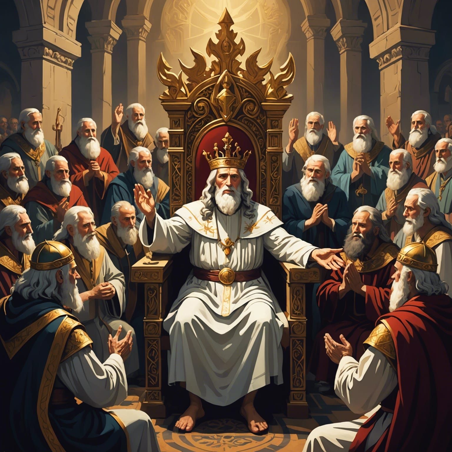 The Elders Worship God on His Throne