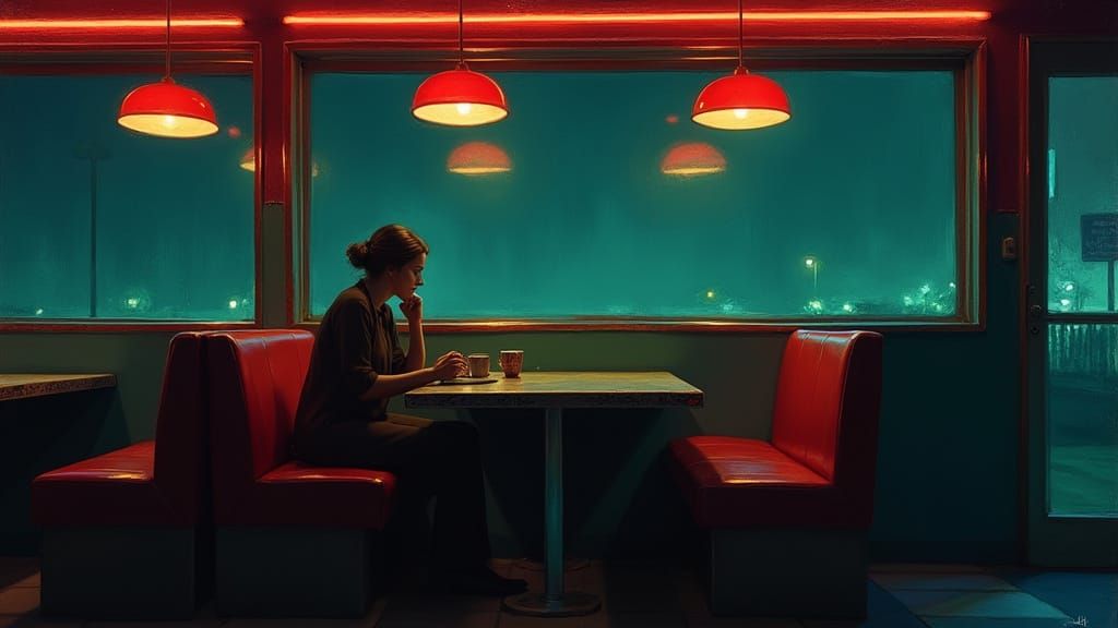 Hopper-esque Scene with Stark Lighting