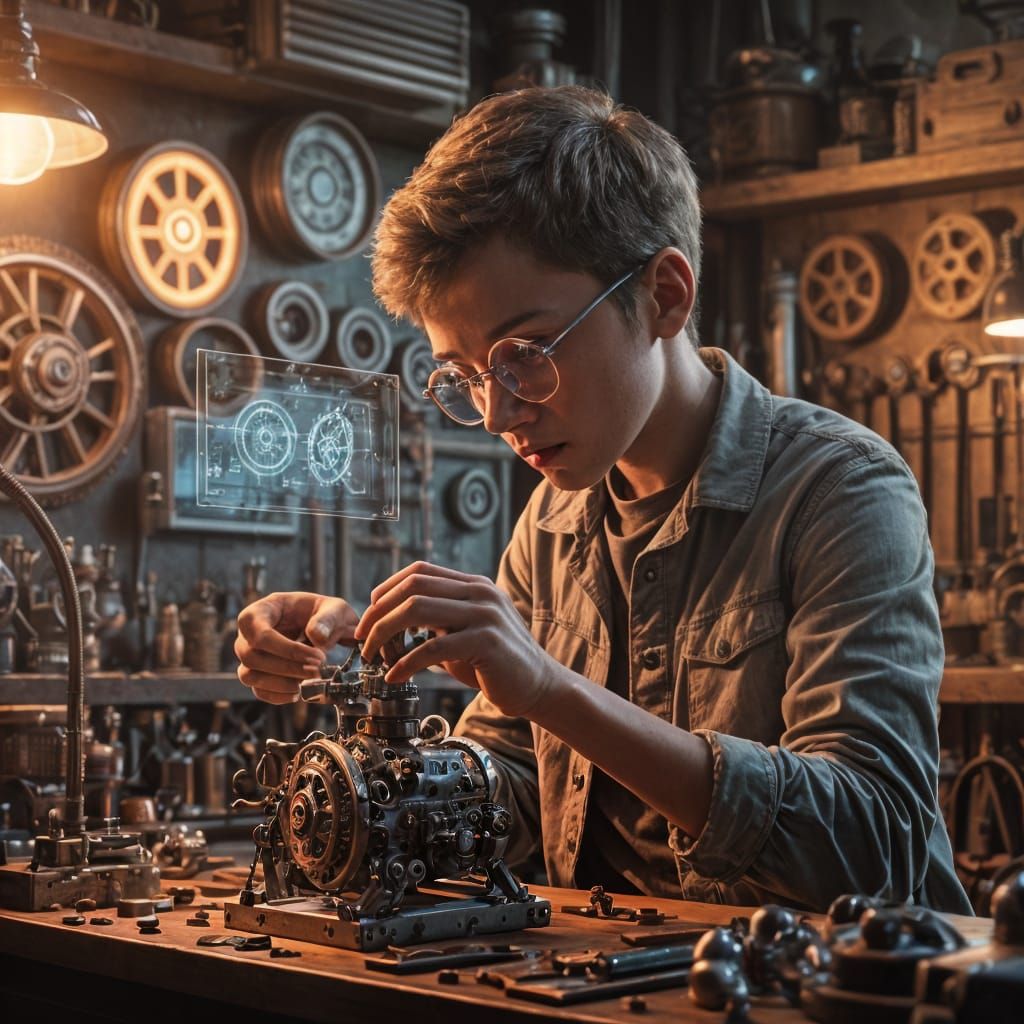 There, at the heart of the gears, the mechanics of dreams ar...