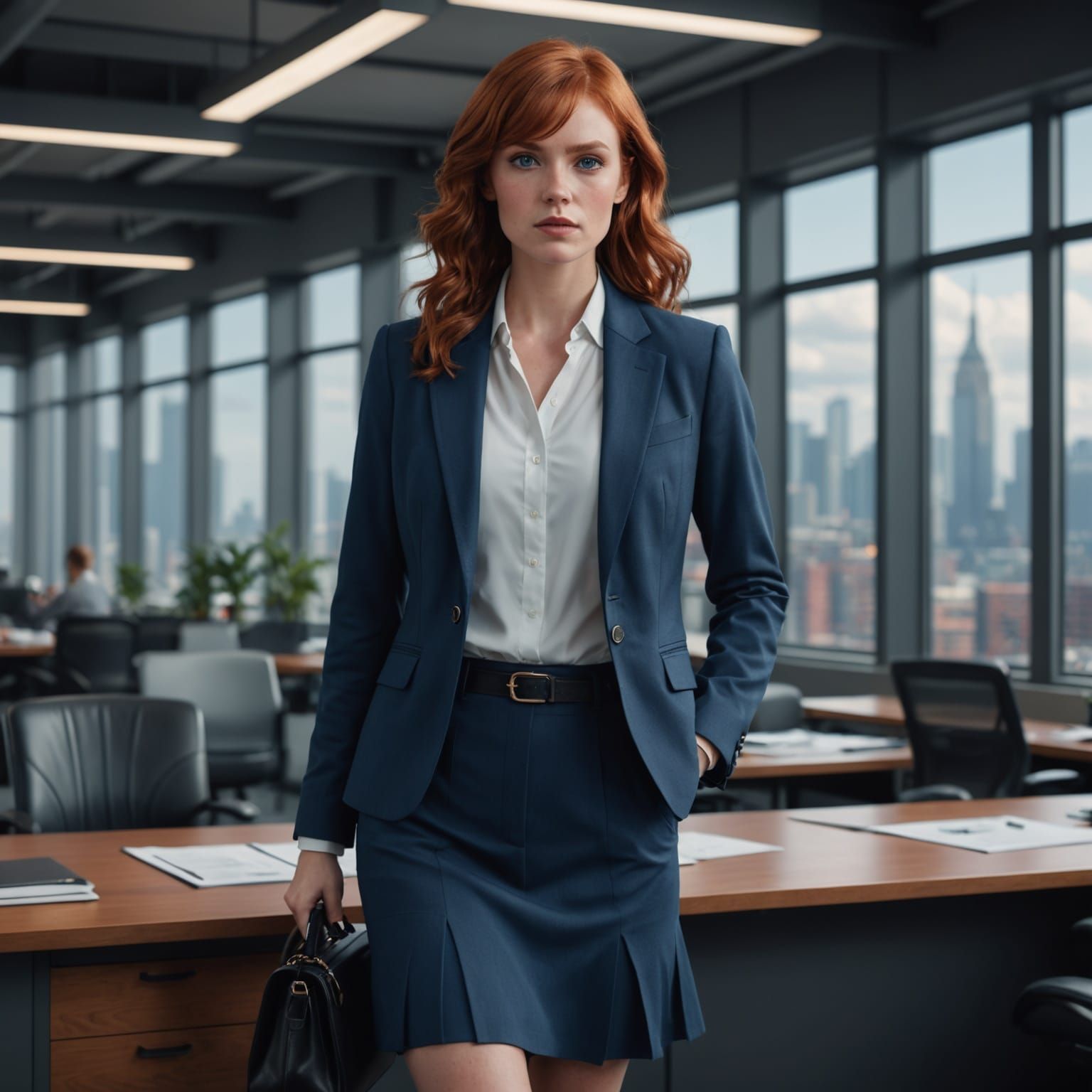 Fantastical Office Beauty in Deep Color