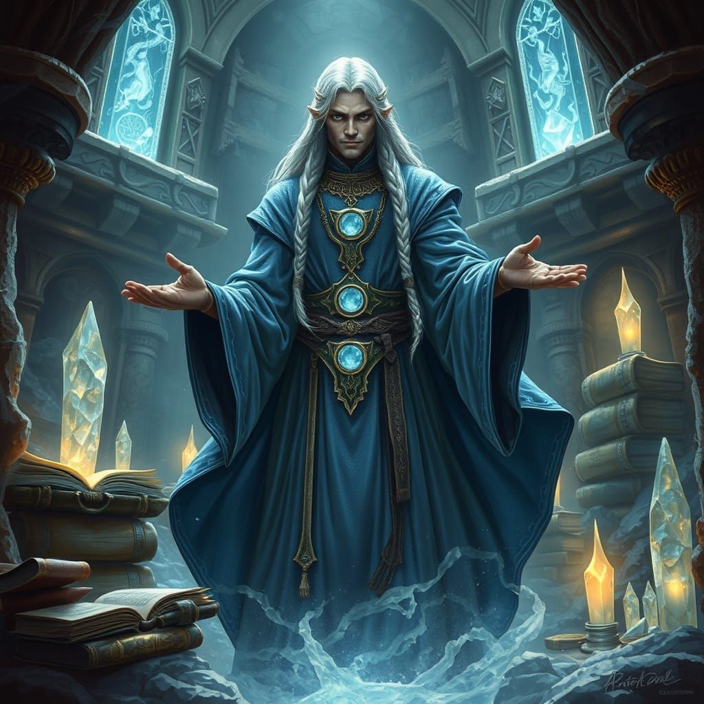 Ayleid Archmage in Hidden Sanctuary, Fantasy Art