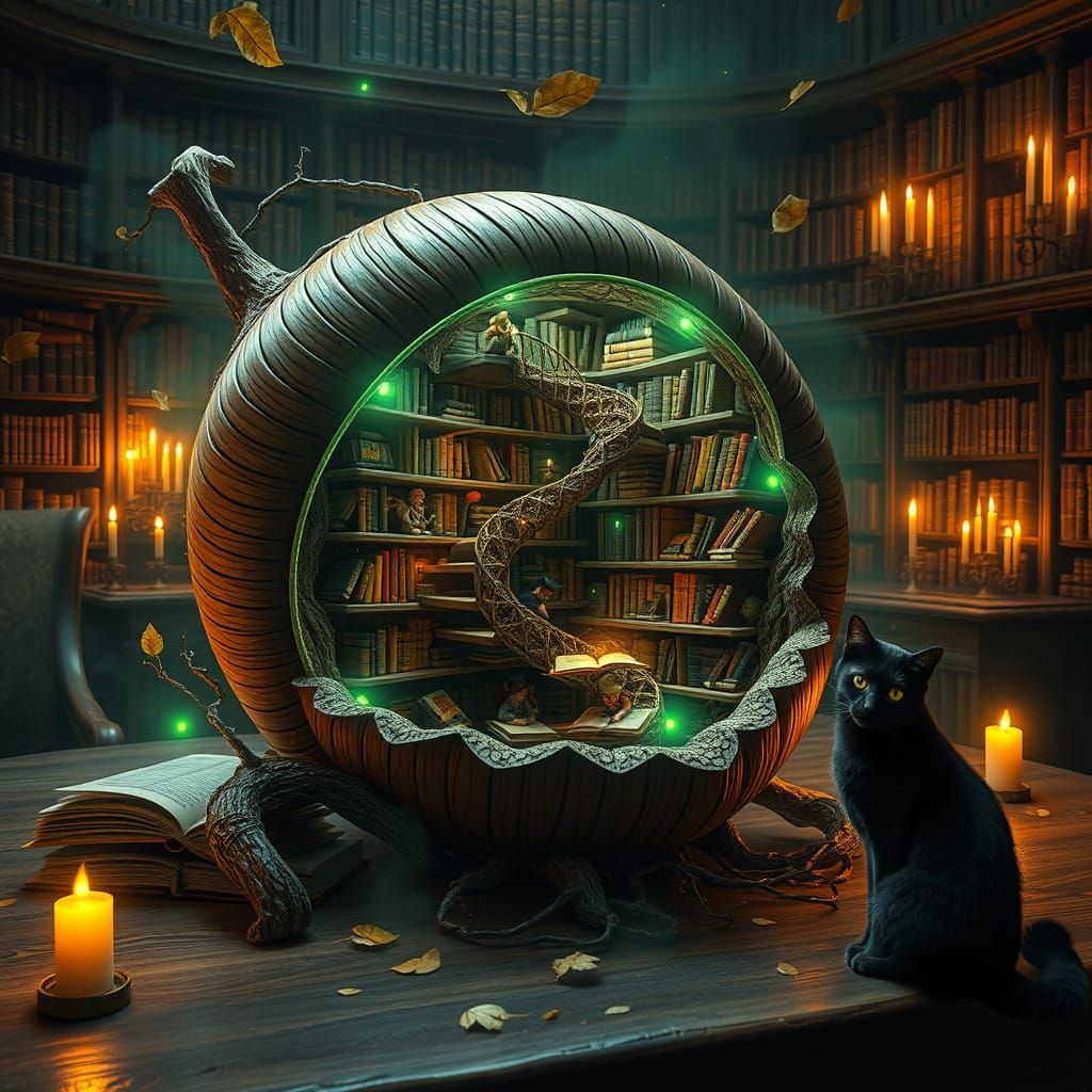 Whimsical Wizard's Acorn Library