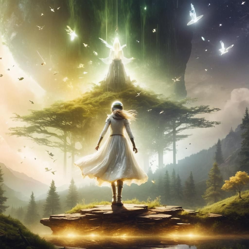 Astronaut Contemplates Starry Expanse in Cinematic Style