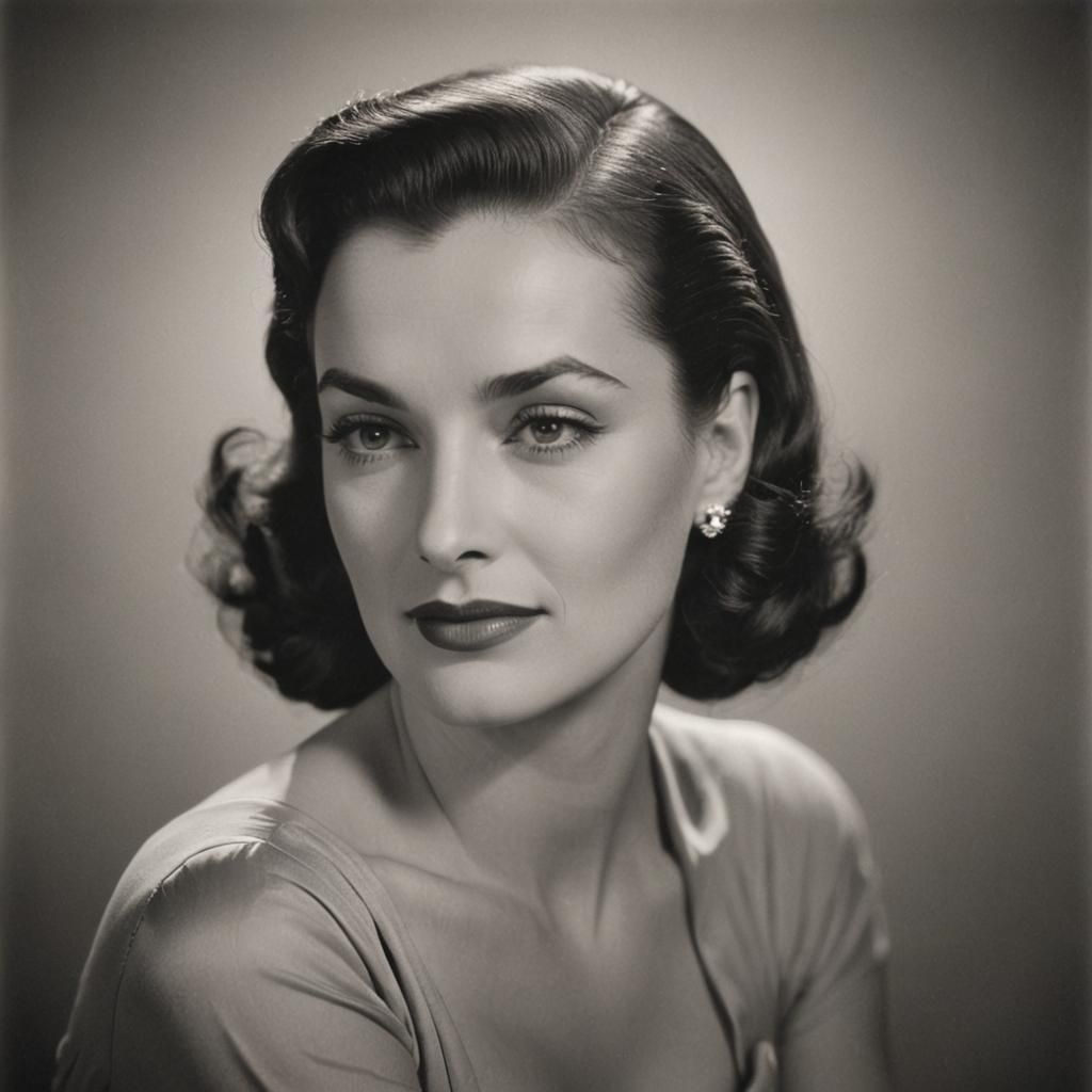 Elegant Portrait in Studio Harcourt Style