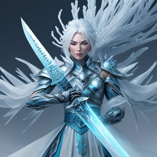 Biomechanical Katana of Glacial Frost