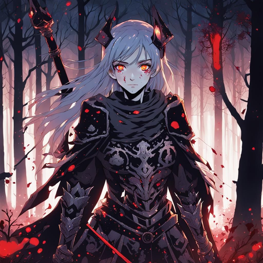 Radiant Witch in Bone Armor: Anime Style