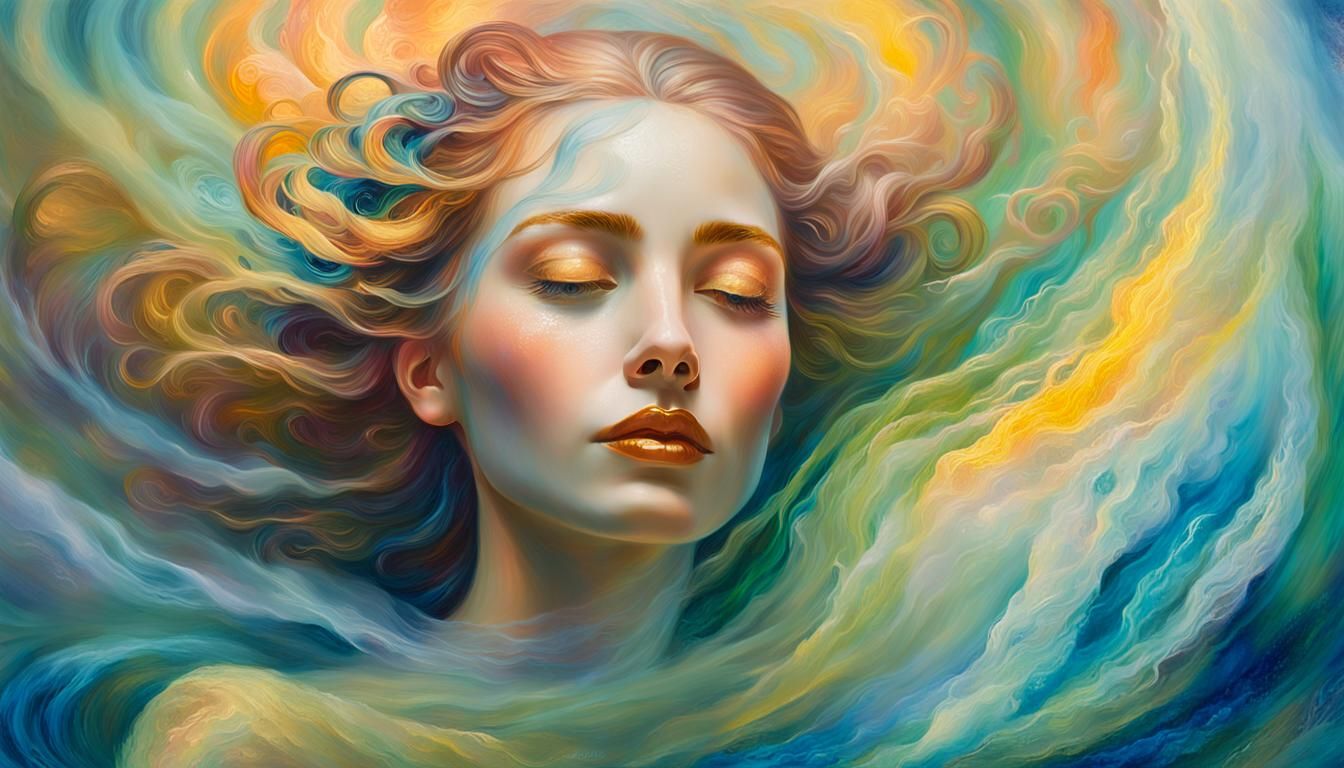 Dreamlike Woman in Baroque Fantasy Art