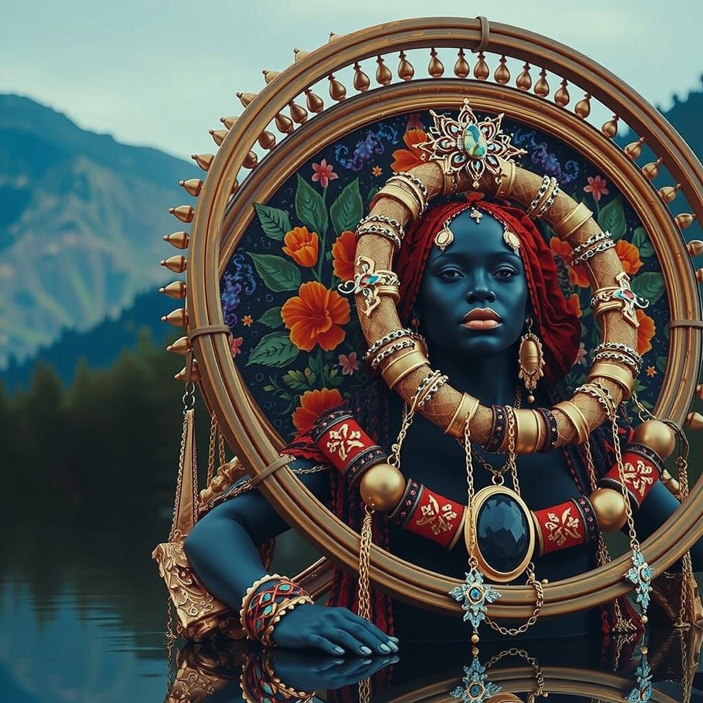 Psychedelic Floral Garden in Bold Hues