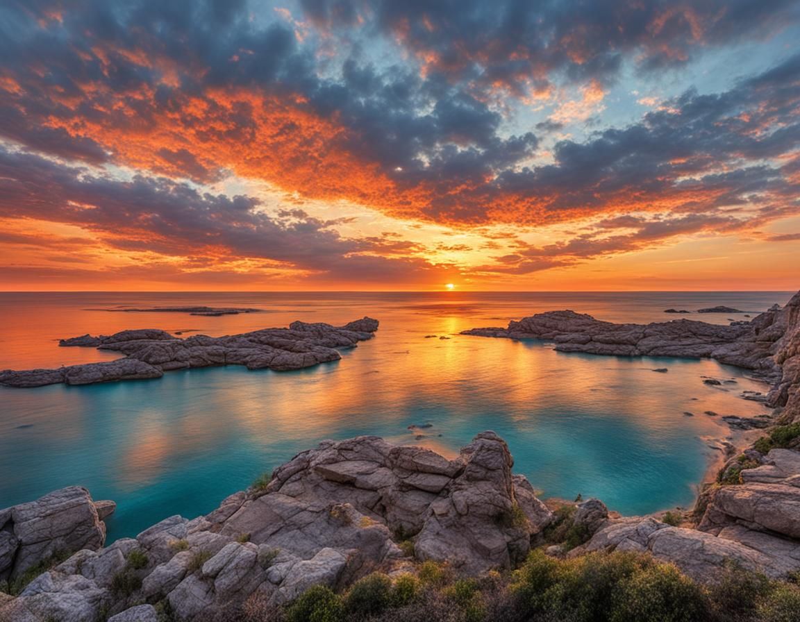 Breathtaking Sunset with Intense Colors