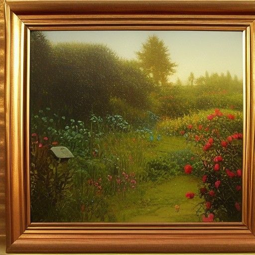 Over the Garden Wall: Oil Painting by Gurney