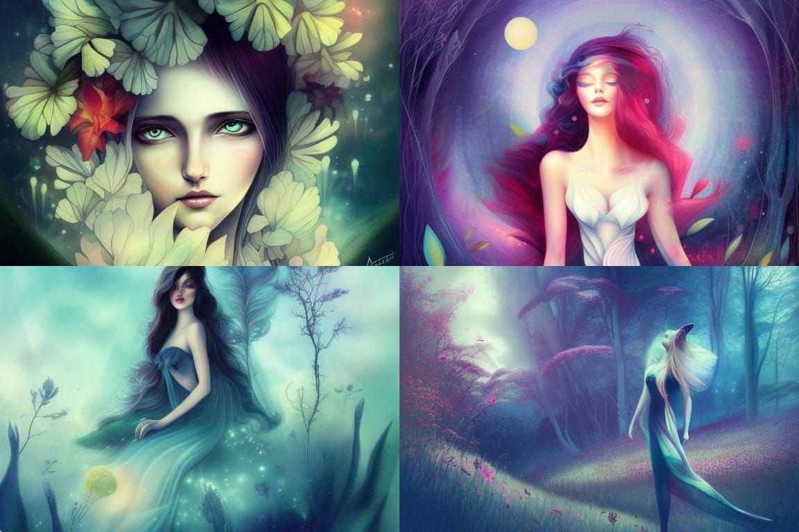 Dreamy Landscape Illustration with Muted Colors