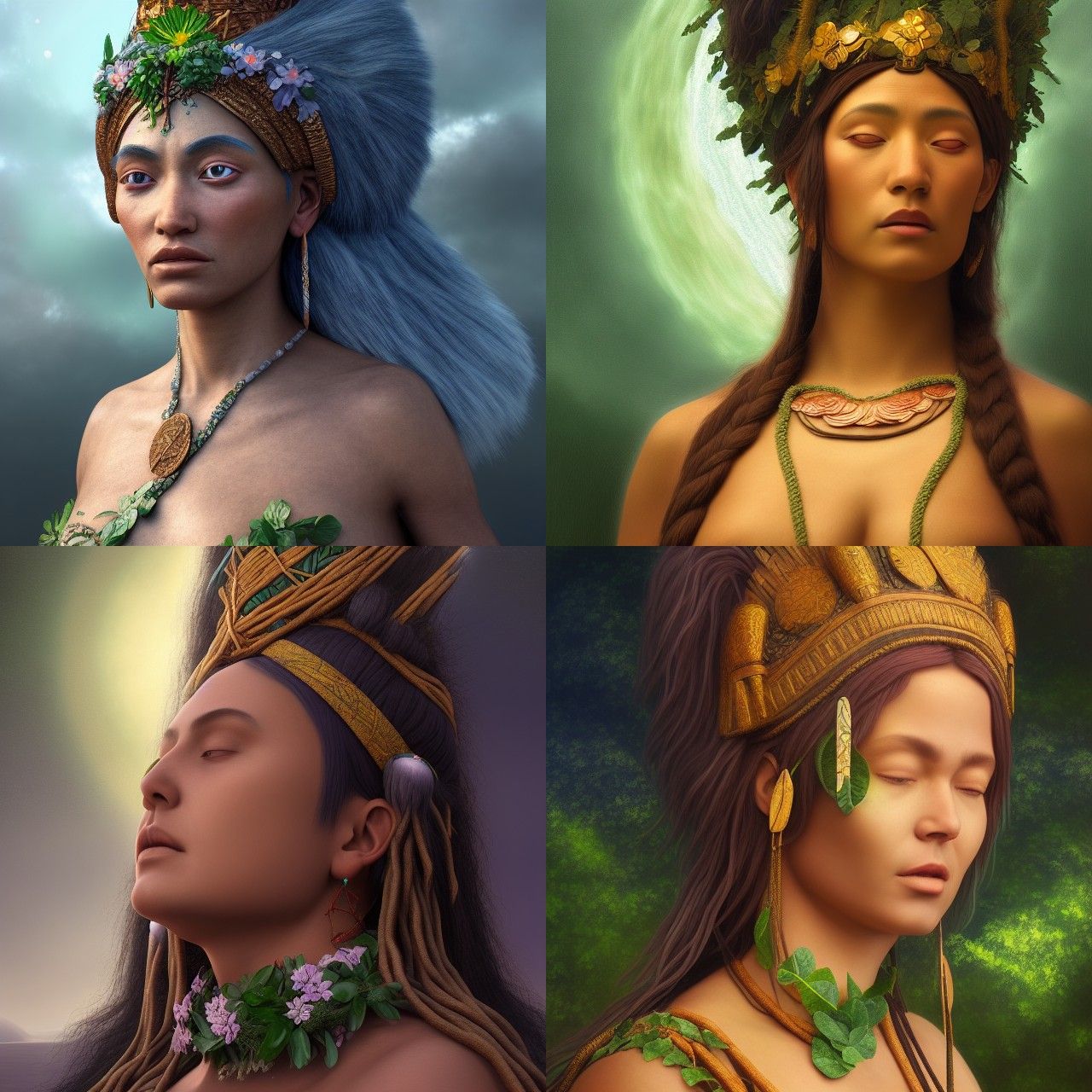 Papatūānuku the earth Goddess by Andrew Tischler. Realism di...