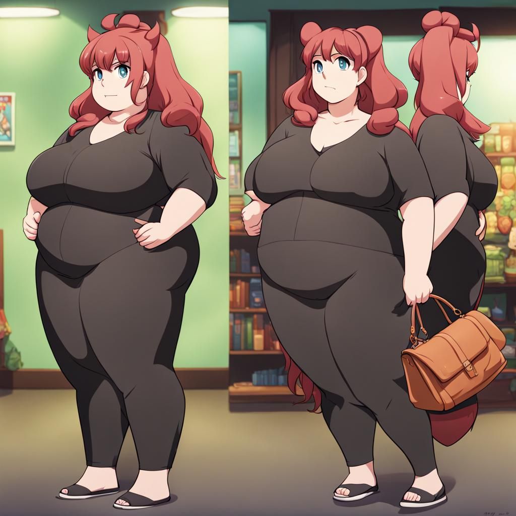Anime Girl Weight Gain Progression Sequence