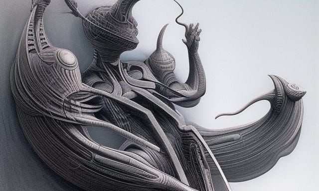 Warframe Inspired Surreal Vaporwave Landscape