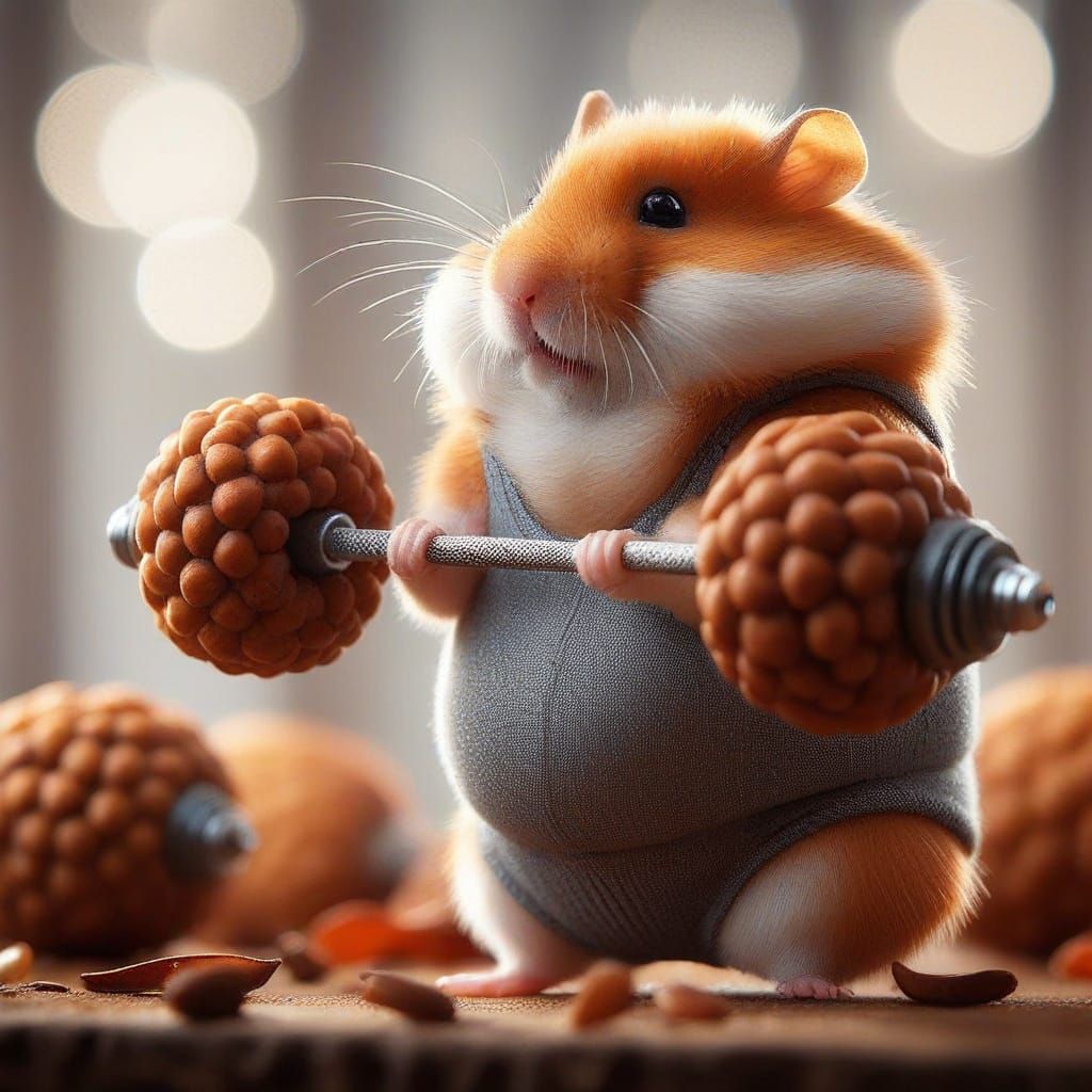 Hamster Gymnast: A Macro Photograph