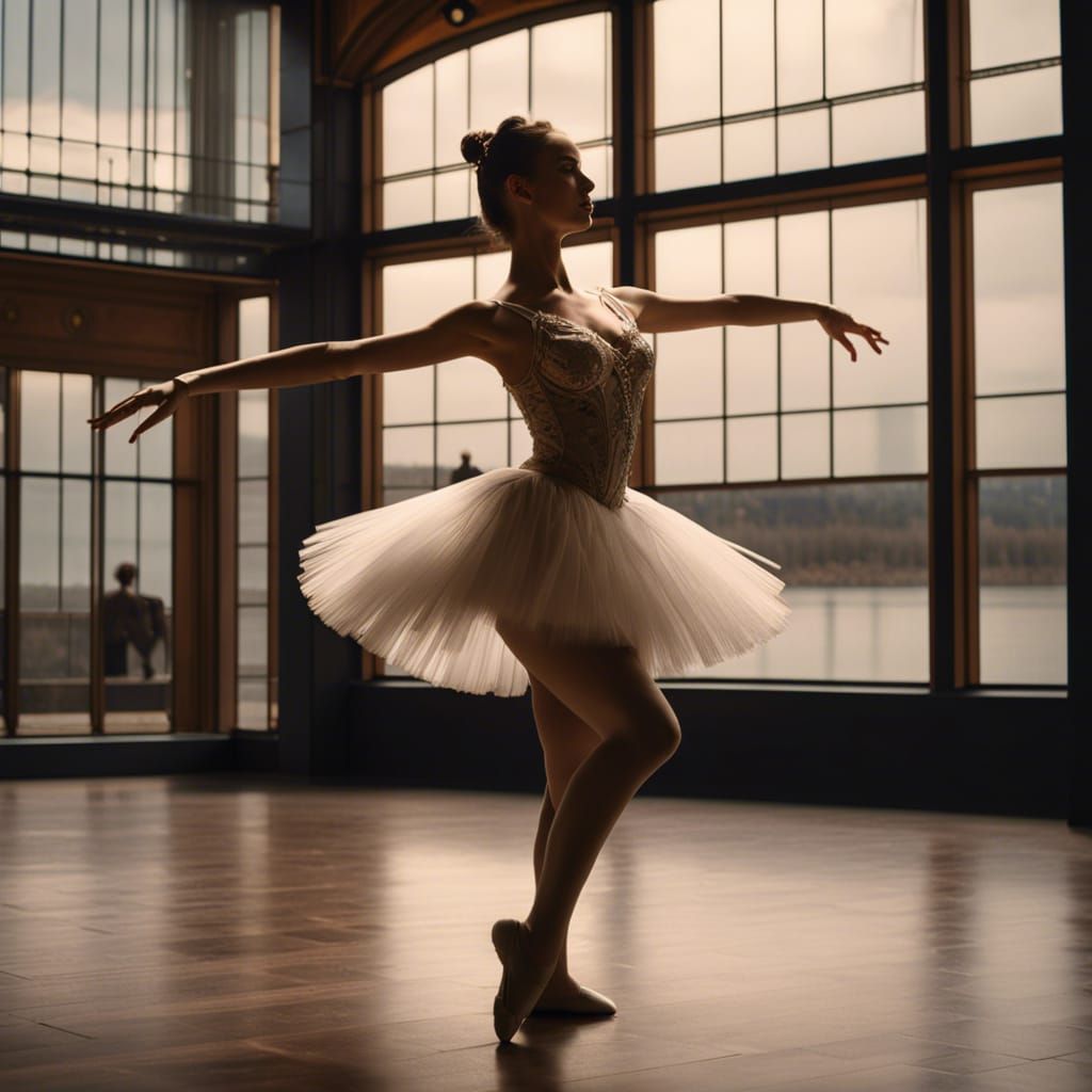 Ballerina Dancing Swan Lake in Elegant Style