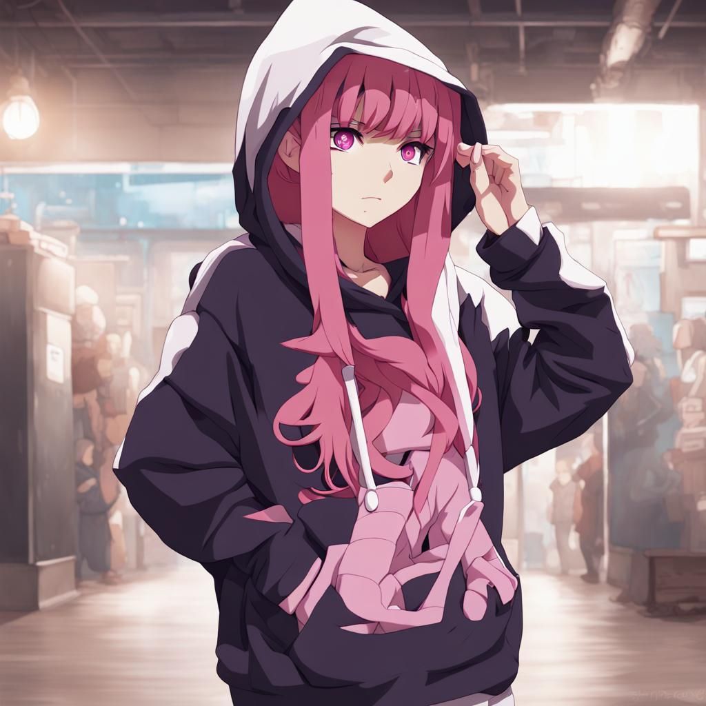 Anime Girl in Salazzle Hoodie