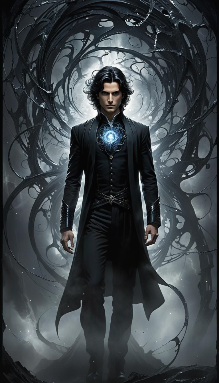 Regal Figure Absorbing Light in Epic Fantasy Art