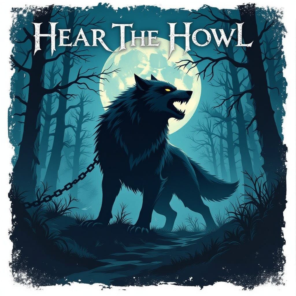Fenrir's Fierce Howl Echoes Through the Shadowed Woods
