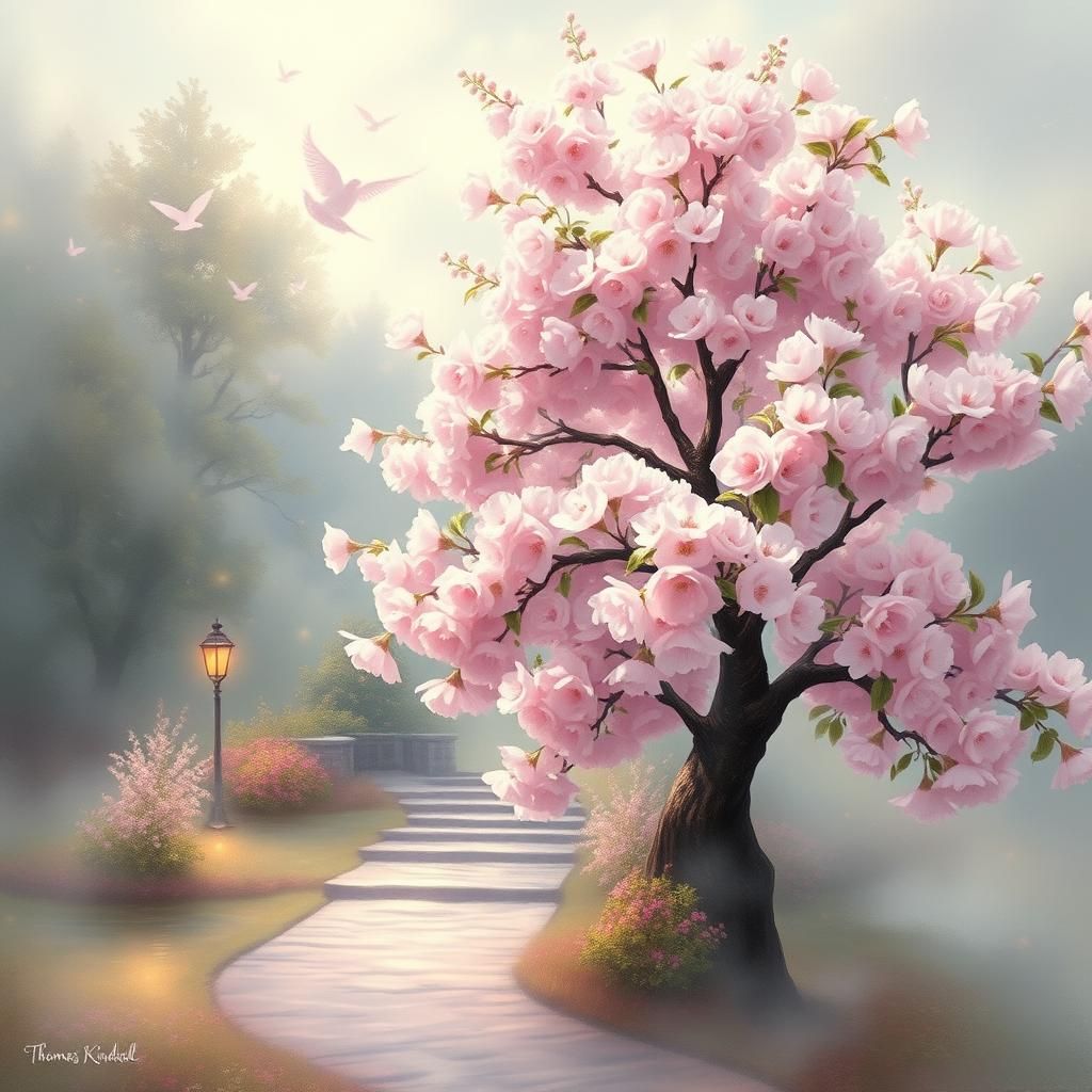 Ethereal Cherry Pink and Apple Blossom Fantasy