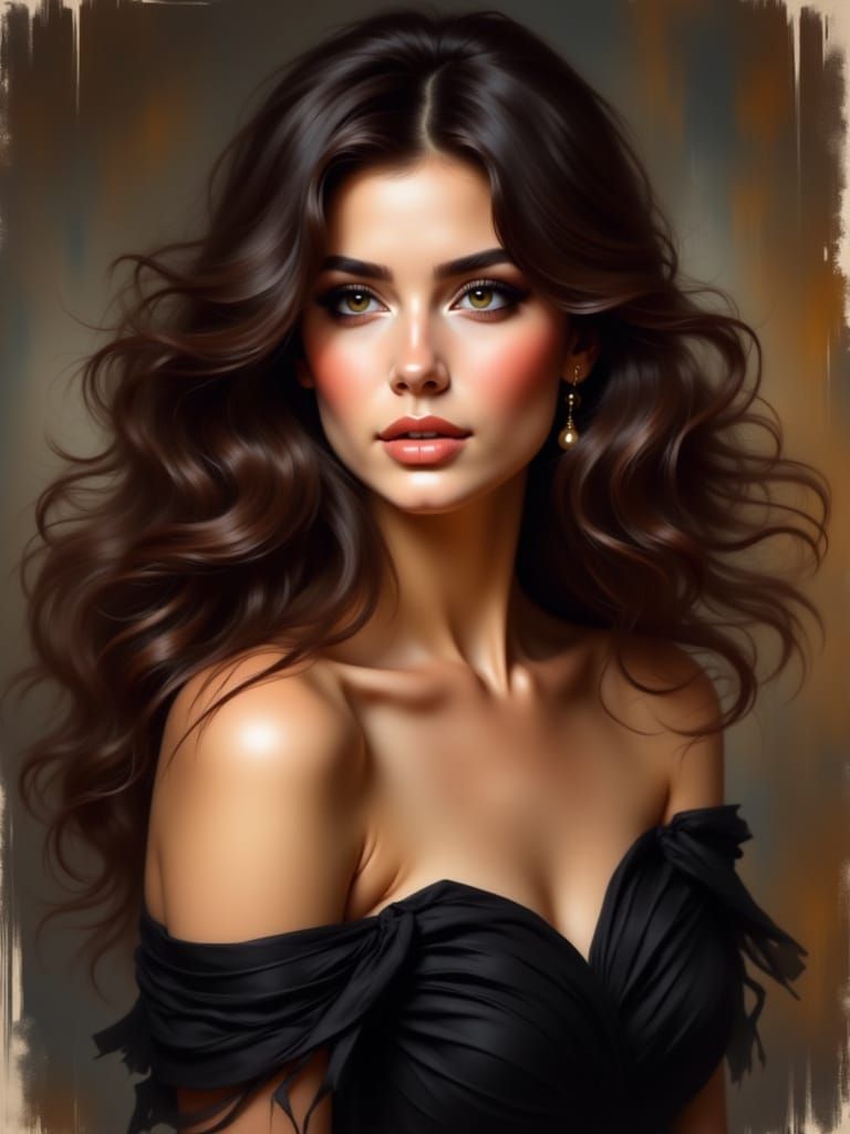 Elizabeth Taylor Lookalike in Elegant Cocktail Dress