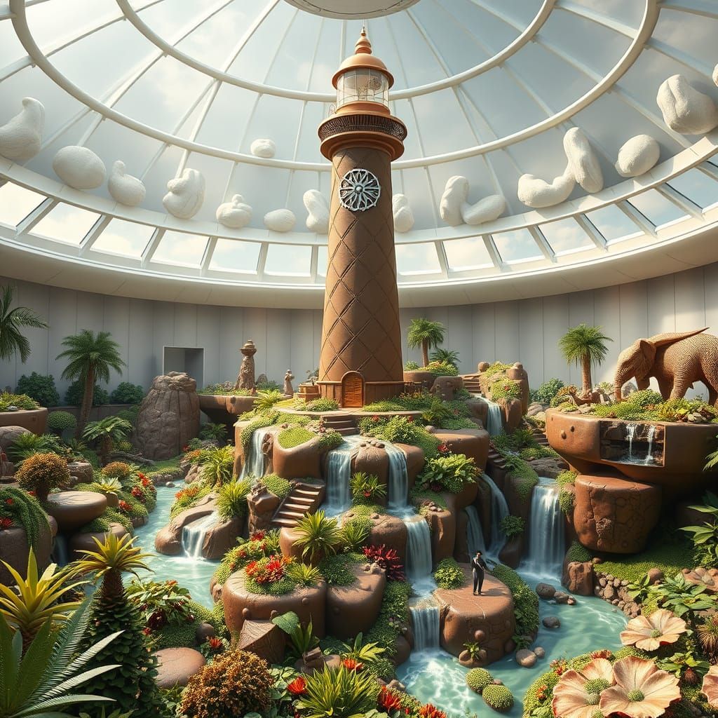 Chocolate Lighthouse Guides Visitors on Alien Planet