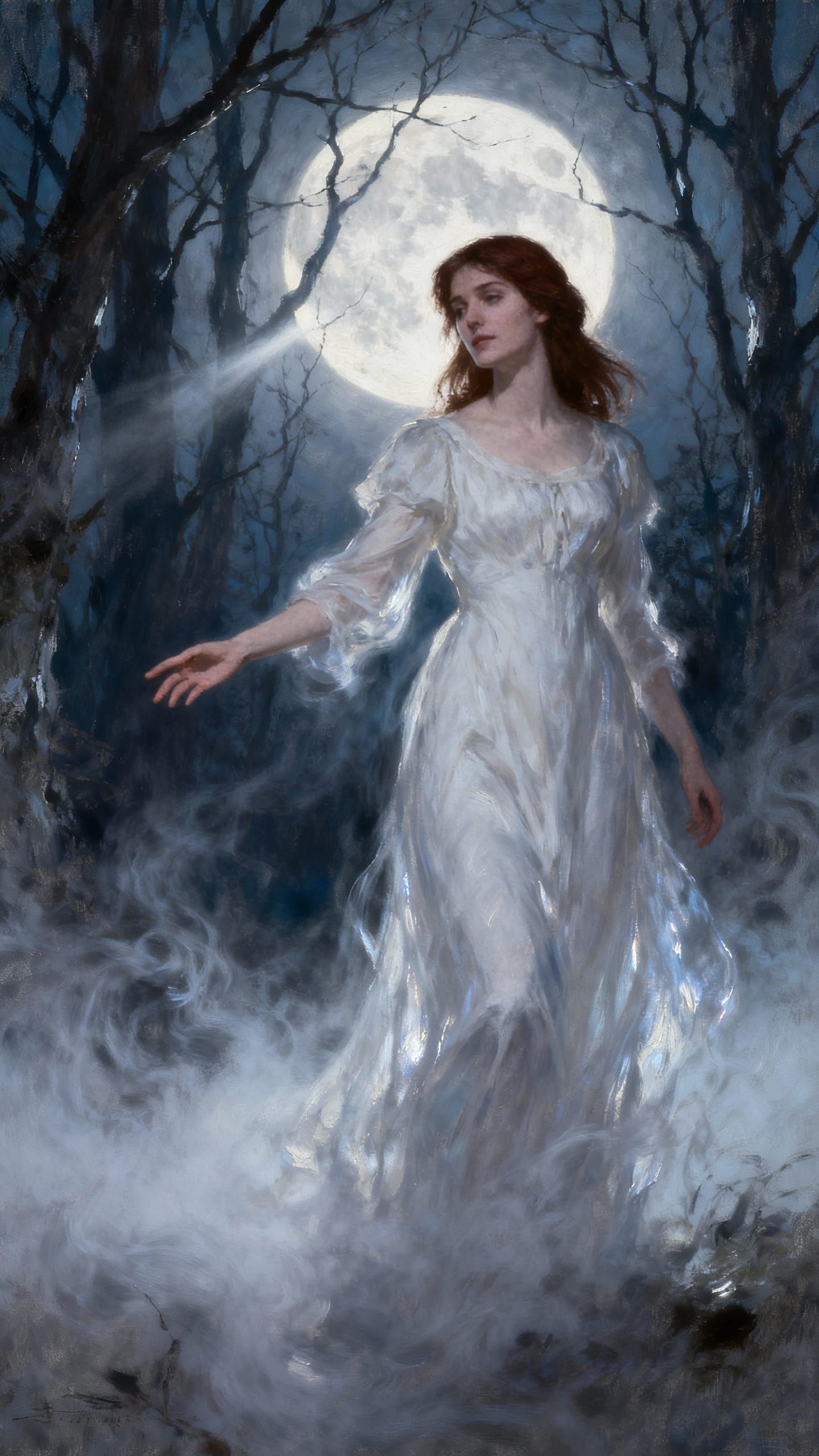 Catherine Earnshaw as The Moon Tarot Card