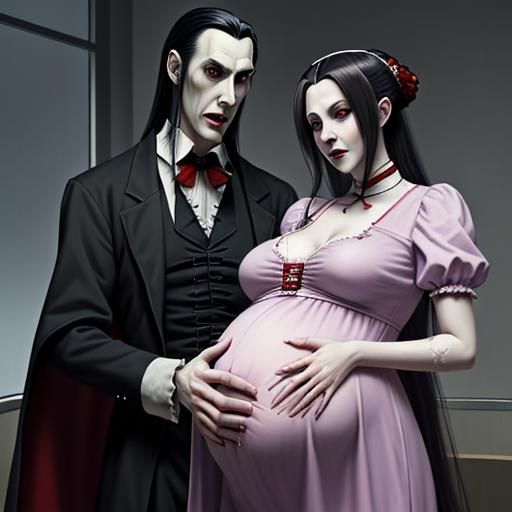 Confused Dracula with Pregnant Wife: Anime Style