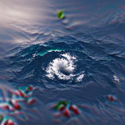 Mesmerizing Deep Blue Water Whirlpool