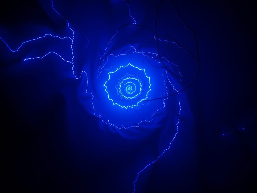 Eldritch Cobalt Entity in Ultraminimalistic Aesthetic