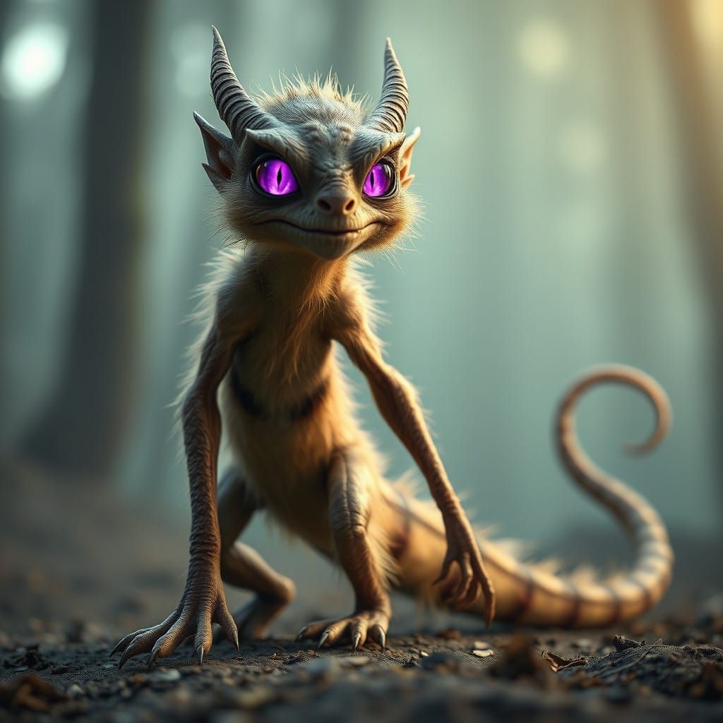 Fantasy Horned Skirmisher in Vibrant, Cinematic Lighting