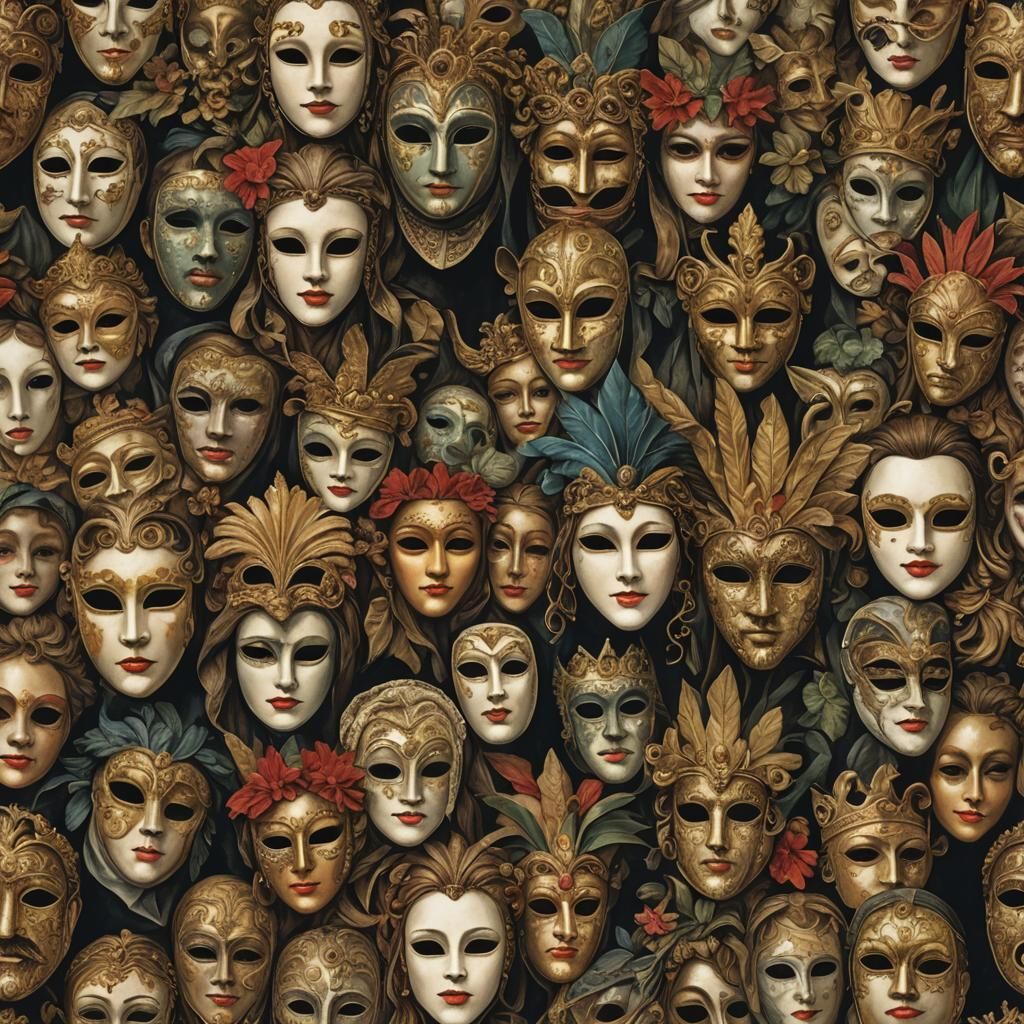 Renaissance Masquerade Ball with Paper Masks