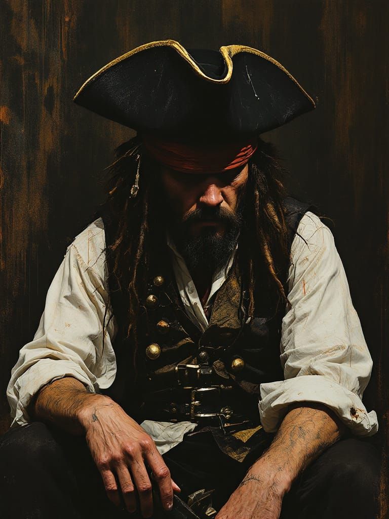 Blackbeard Portrait in Zorn-Bacon Style