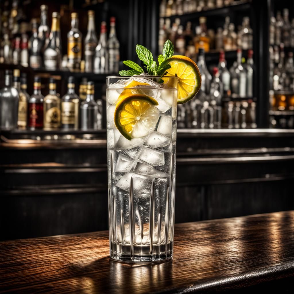 Tom Collins Cocktail in 1880s New York Bar